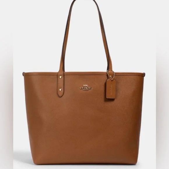 RARE Coach Reversible City Tote with Lime Print Designer Bag Purses Womens - Picture 10 of 11